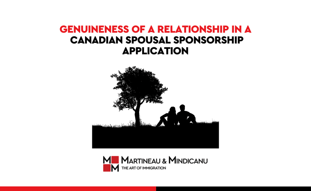 Genuineness of a Relationship in a Canadian Spousal Sponsorship Application